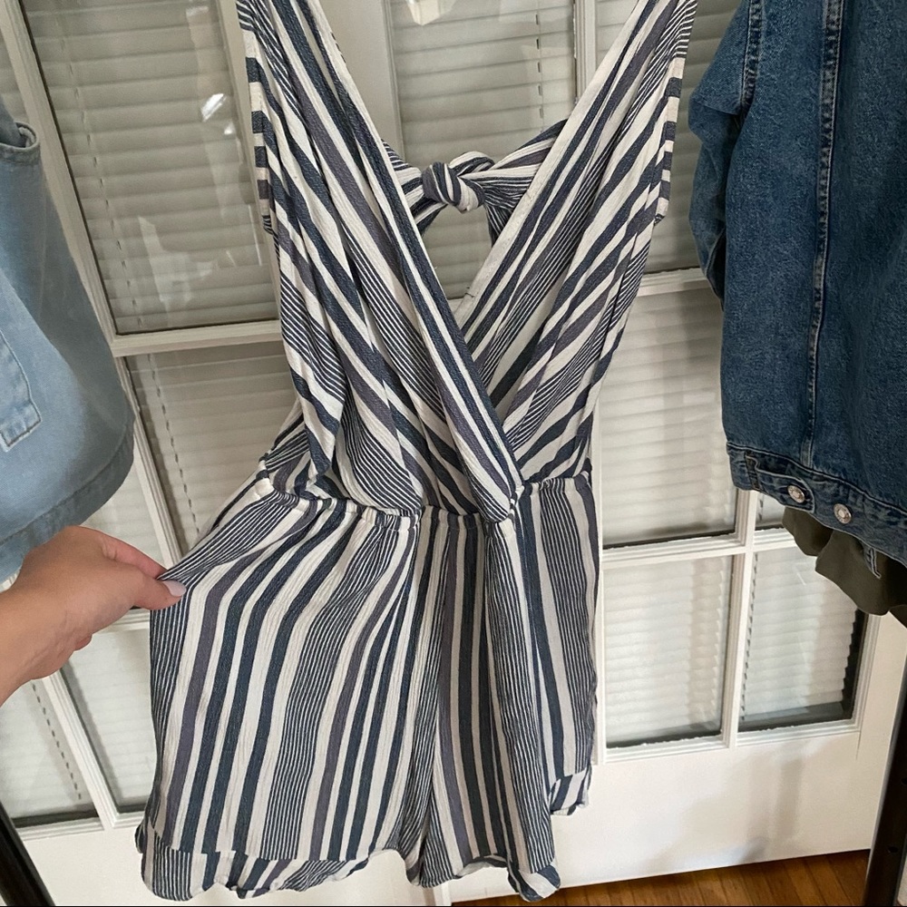 American Eagle Striped Romper- Size S